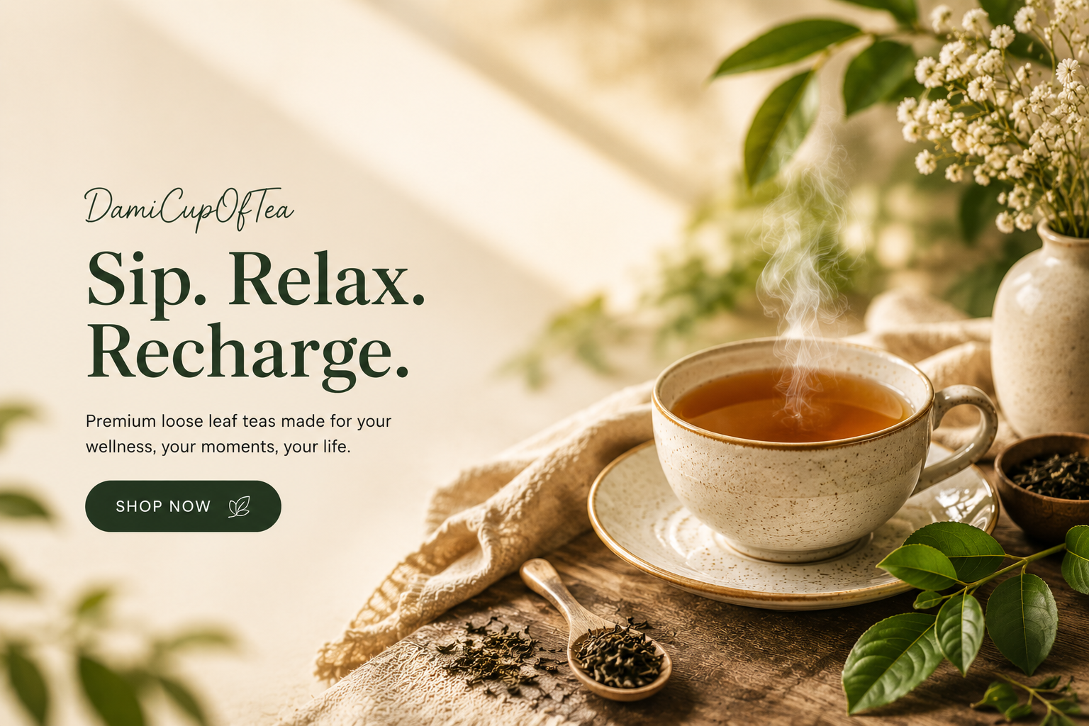 A warm cup of tea